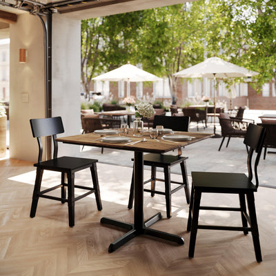 36" Square Seamless Surface Tabletop with Table Height Crisscross Base - View 2