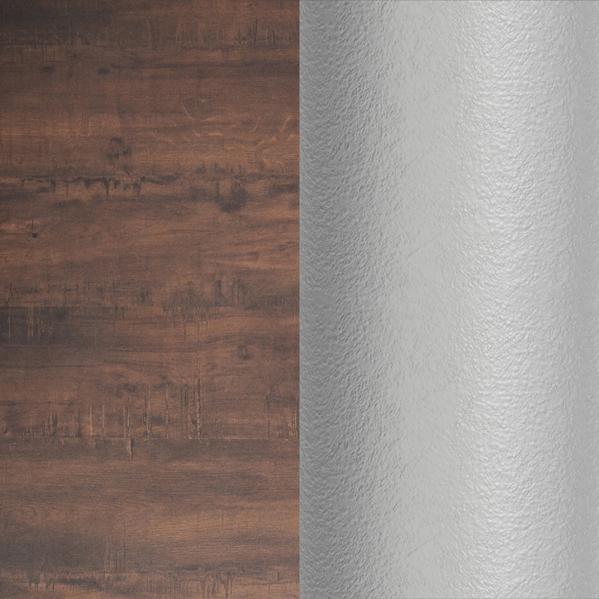 Dark Brown/Silver Base |#| Commercial All-Weather 36" Square Dark Brown HPL Tabletop-Silver X Base