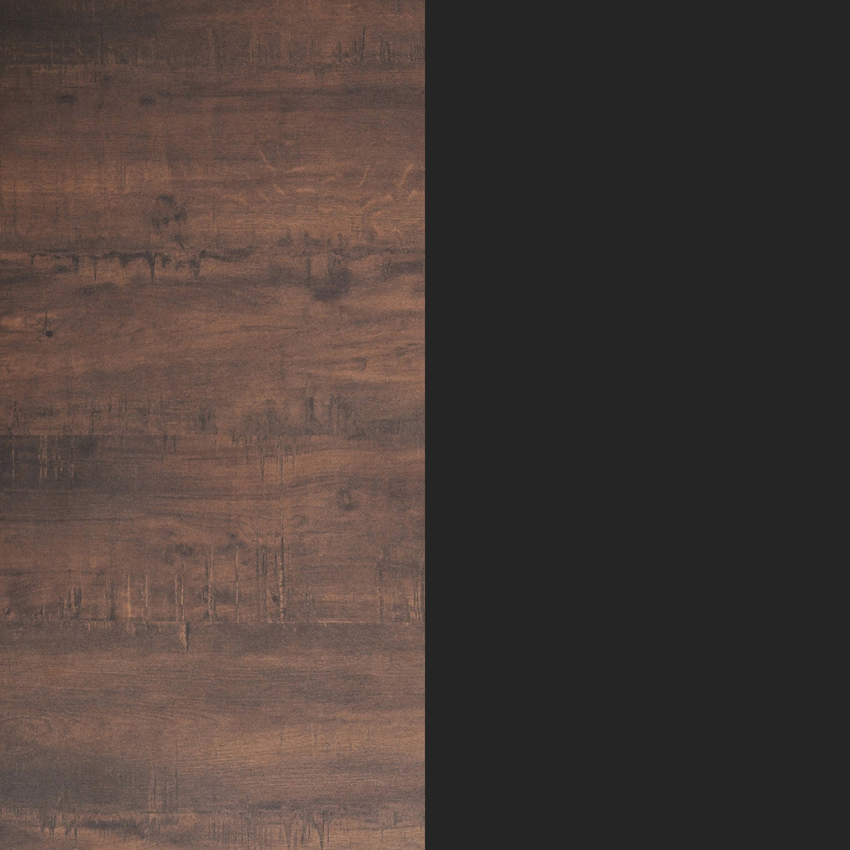 Dark Brown/Black Base |#| Commercial 36" Dark Brown HPL Tabletop with Black Table Height X Base