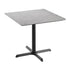 Gray Faux Concrete/Black Base |#| Commercial 36" Gray Faux Concrete HPL Tabletop - Black Table Height X Base