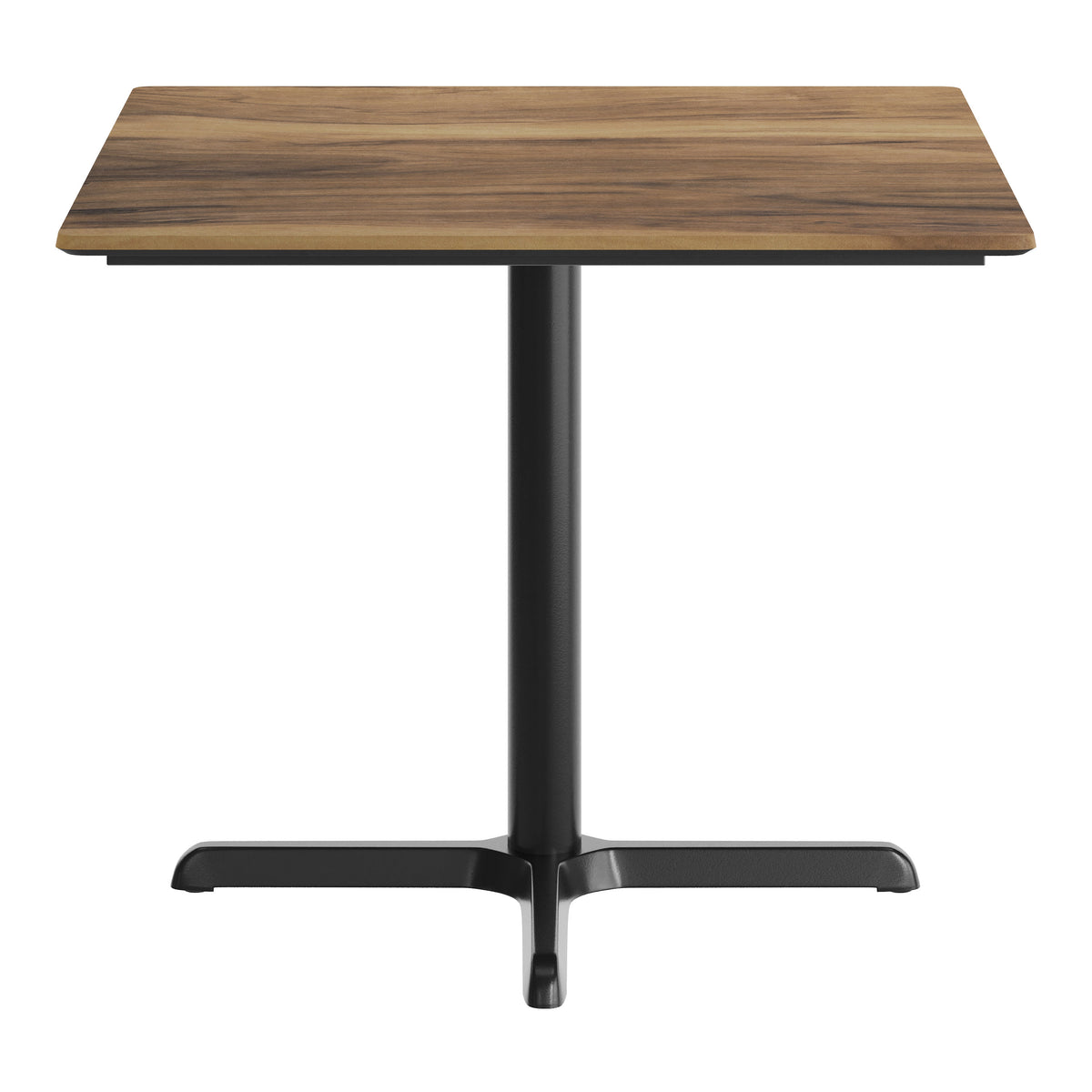 Natural/Black Base |#| Commercial 36" Natural HPL Tabletop with Black Table Height X Base