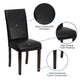 Black |#| Black LeatherSoft Parsons Chair with Solid Hardwood Frame Construction