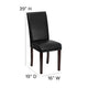 Black |#| Black LeatherSoft Parsons Chair with Solid Hardwood Frame Construction