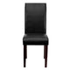 Black |#| Black LeatherSoft Parsons Chair with Solid Hardwood Frame Construction