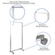 Transparent Acrylic Mobile Partition with Lockable Casters, 72inchH x 36inchL