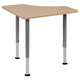 Triangular Natural Collaborative Adjustable Student Desk - Home and Classroom