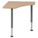 Triangular Natural Collaborative Adjustable Student Desk - Home and Classroom