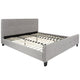 Light Gray,King |#| King Size Four Button Tufted Upholstered Platform Bed in Light Gray Fabric