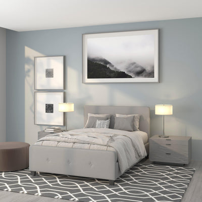 Tribeca Button Tufted Upholstered Platform Bed - View 2