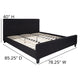 Black,King |#| King Size Four Button Tufted Upholstered Platform Bed in Black Fabric