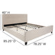 Beige,King |#| King Size Four Button Tufted Upholstered Platform Bed in Beige Fabric