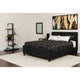 Black,Twin |#| Twin Two Button Tufted Platform Bed/Memory Foam Mattress-Black Fabric