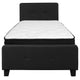 Black,Twin |#| Twin Two Button Tufted Platform Bed/Memory Foam Mattress-Black Fabric