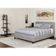 Light Gray,King |#| King Four Button Tufted Platform Bed/Memory Foam Mattress-Light Gray Fabric