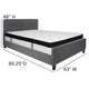 Dark Gray,Queen |#| Queen Three Button Tufted Platform Bed/Memory Foam Mattress-Dark Gray Fabric