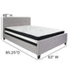 Light Gray,Queen |#| Queen Size Button Tufted Upholstered Platform Bed in Lt Gray Fabric w/ Mattress