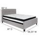 Light Gray,Full |#| Full Size Button Tufted Upholstered Platform Bed in Lt Gray Fabric with Mattress