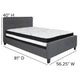 Dark Gray,Full |#| Full Size Button Tufted Upholstered Platform Bed in Dk Gray Fabric w/ Mattress