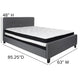 Dark Gray,Queen |#| Queen Size Button Tufted Upholstered Platform Bed in Dk Gray Fabric w/ Mattress