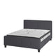 Dark Gray,Queen |#| Queen Tufted Platform Bed in Dark Gray Fabric with 10in. Pocket Spring Mattress