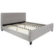 Light Gray,King |#| King Tufted Platform Bed in Light Gray Fabric with 10in. Pocket Spring Mattress