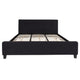 Black,King |#| King Tufted Platform Bed in Black Fabric with 10 Inch Pocket Spring Mattress