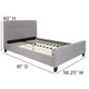 Light Gray,Full |#| Full Tufted Platform Bed in Light Gray Fabric with 10in. Pocket Spring Mattress