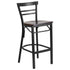 Two-Slat Ladder Back Metal Restaurant Barstool