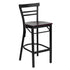 Two-Slat Ladder Back Metal Restaurant Barstool