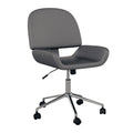  Gray Faux Leather/Polished Nickel