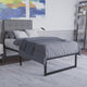 Twin |#| 14inch Twin Metal Platform Bed Frame with Steel Slat Supports-No Foundation Needed