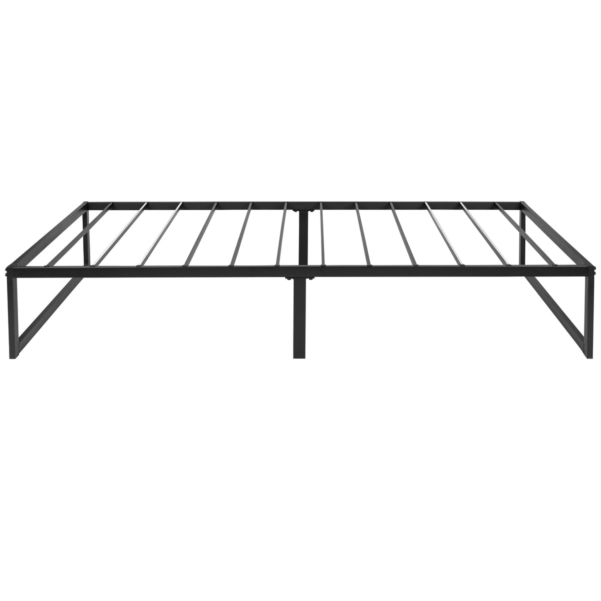 Twin |#| 14inch Twin Metal Platform Bed Frame with Steel Slat Supports-No Foundation Needed