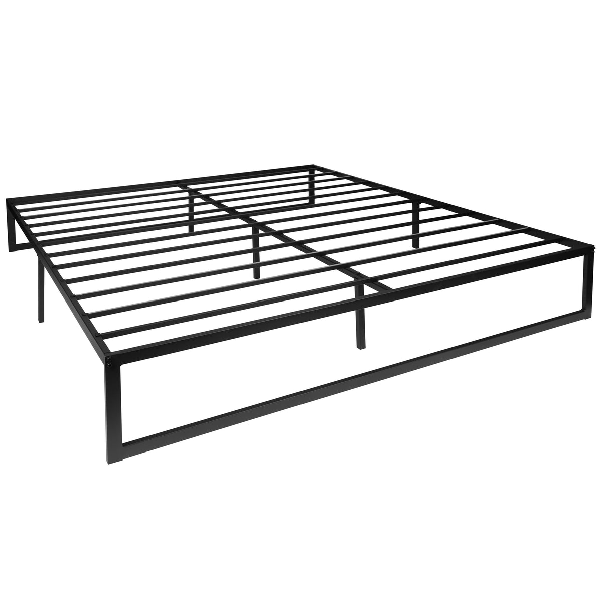 King |#| 14inch King Metal Platform Bed Frame with Steel Slat Supports-No Foundation Needed