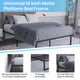 Full |#| 14inch Full Metal Platform Bed Frame with Steel Slat Supports-No Foundation Needed