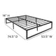 Full |#| 14inch Full Metal Platform Bed Frame with Steel Slat Supports-No Foundation Needed