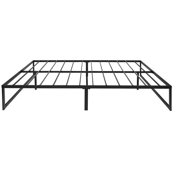 Queen |#| 14inch Queen Metal Platform Bed Frame with Steel Slat Supports-No Foundation Needed
