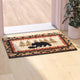 Brown,2' x 3' |#| Wandering Bear and Cub Rustic Olefin Area Rug in Brown - Jute Backing - 2' x 3'