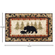 Brown,2' x 3' |#| Wandering Bear and Cub Rustic Olefin Area Rug in Brown - Jute Backing - 2' x 3'