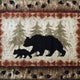 Brown,6' x 9' |#| Wandering Bear and Cub Rustic Olefin Area Rug in Brown - Jute Backing - 6' x 9'