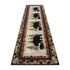 Ursus Collection Rustic Lodge Wandering Black Bear and Cub Area Rug with Jute Backing
