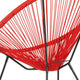 Red |#| Red Papasan Oval Woven Basket Bungee Lounge Chair - Indoor/Outdoor Furniture