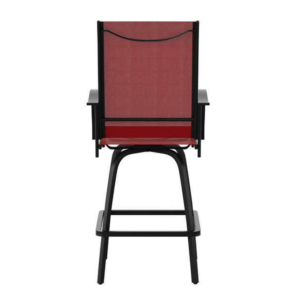 Red |#| Outdoor Stool - 30 inch Patio Bar Stool / Garden Chair, Red(Set of 2)