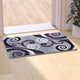 Purple,2' x 3' |#| Modern Distressed Swirl Abstract Style Indoor Area Rug in Purple - 2' x 3'