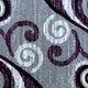 Purple,2' x 3' |#| Modern Distressed Swirl Abstract Style Indoor Area Rug in Purple - 2' x 3'