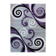 Purple,8' x 10' |#| Modern Distressed Swirl Abstract Style Indoor Area Rug in Purple - 8' x 10'