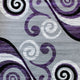 Purple,8' x 10' |#| Modern Distressed Swirl Abstract Style Indoor Area Rug in Purple - 8' x 10'