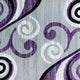 Purple,5' x 7' |#| Modern Distressed Swirl Abstract Style Indoor Area Rug in Purple - 5' x 7'