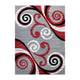 Red,8' x 10' |#| Modern Distressed Swirl Abstract Style Indoor Area Rug in Red - 8' x 10'