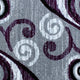 Purple,2' x 7' |#| Modern Distressed Swirl Abstract Style Indoor Area Rug in Purple - 2' x 7'
