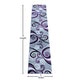 Purple,2' x 11' |#| Modern Distressed Swirl Abstract Style Indoor Area Rug in Purple - 2' x 11'